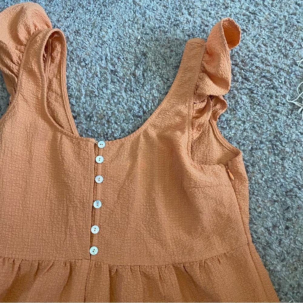 Orange Ruffle Romper - Picture 2 of 2